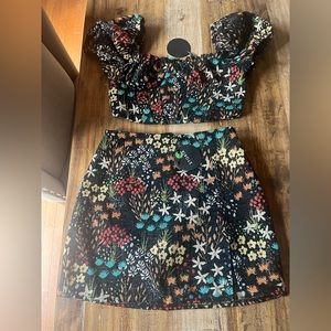 Vici floral skirt set